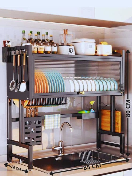 Металлическая кухонная сушилка для посуды 85 cm — 5