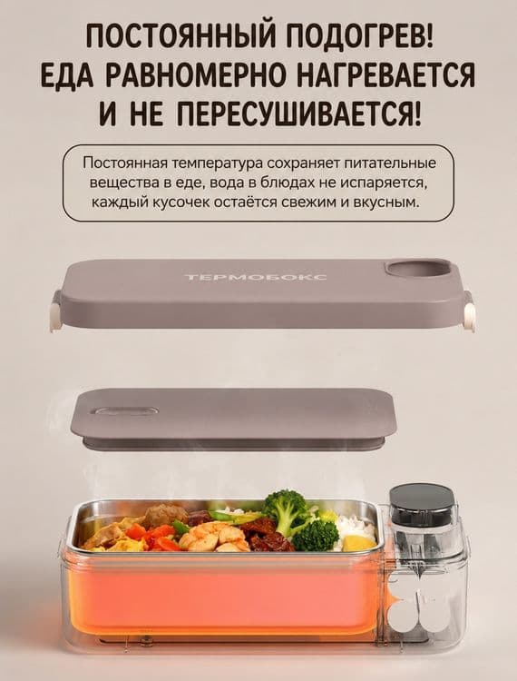 Ланчбокс с подогревом (аккумуляторный) — 2