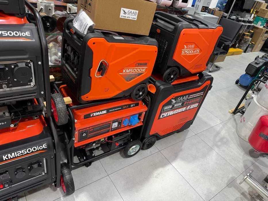 Генератор инвертор движок бесшумный generator kemage saab 5.5kw optom — 2