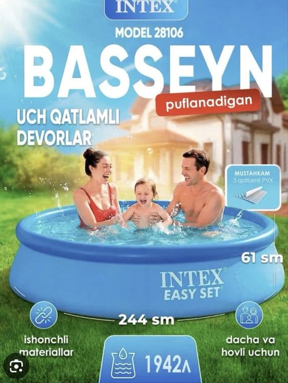 Basseyn intex 2.44x61