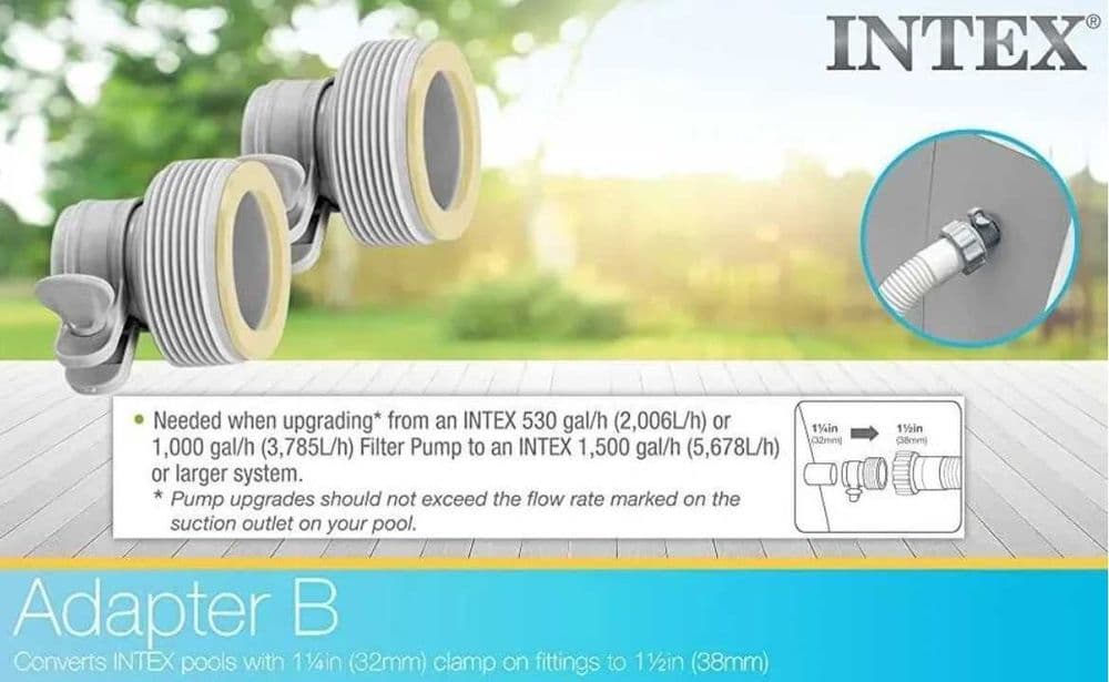Intex Комплект переходников "В" для шлангов D32мм на D38мм, 29061 — 7