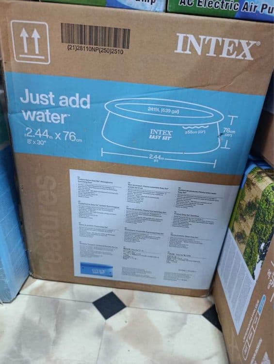 Intex Easy Set бассейн 2.44м × 76см (янги) — 2