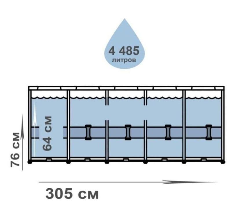 Каркасный бассейн intex 305x76 доставка — 2