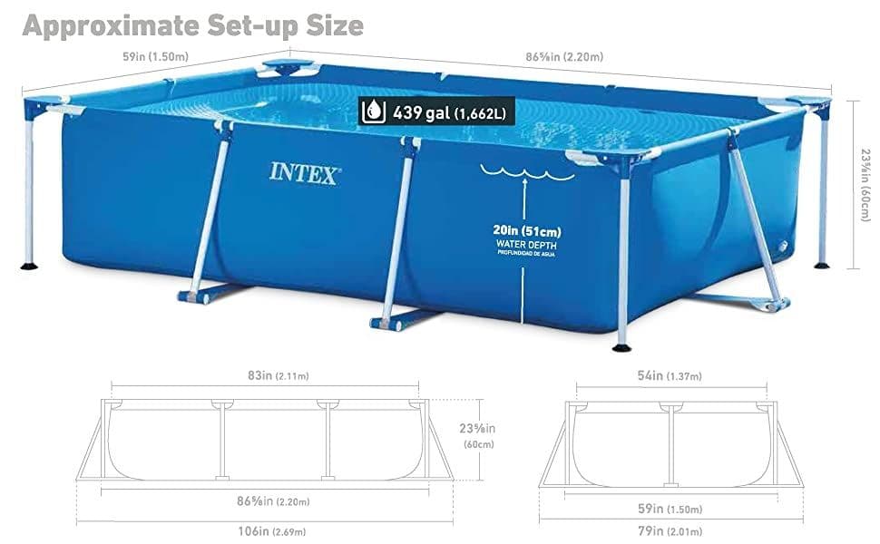 INTEX ОРИГИНАЛ 220×150×60 каркасный бассейн — 3