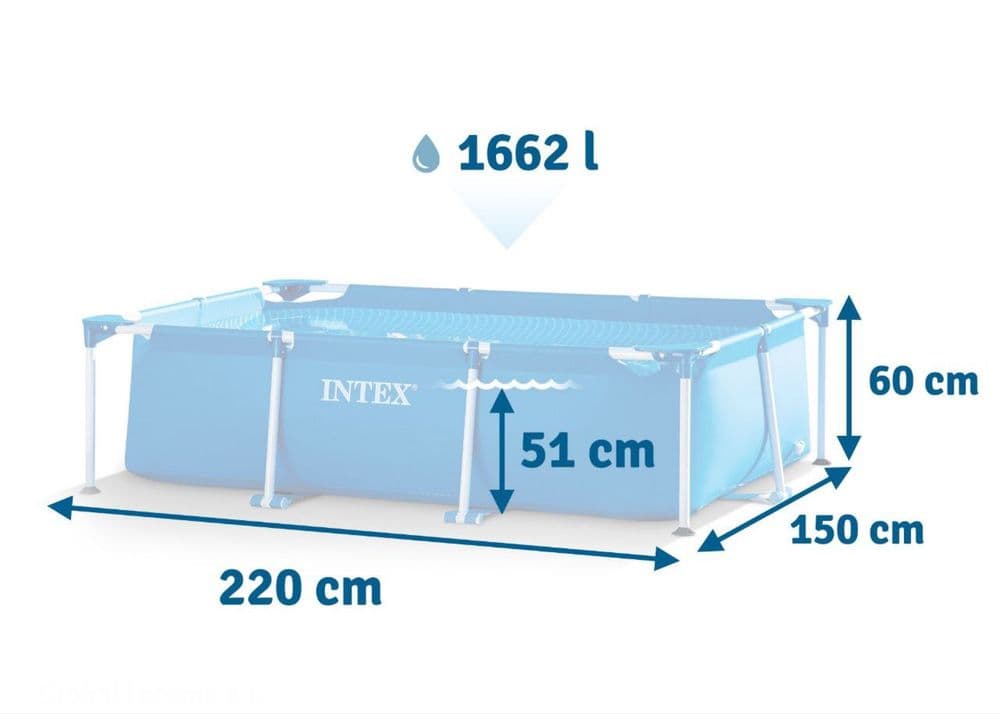 Каркасный бассейн Intex 220x150 — 2