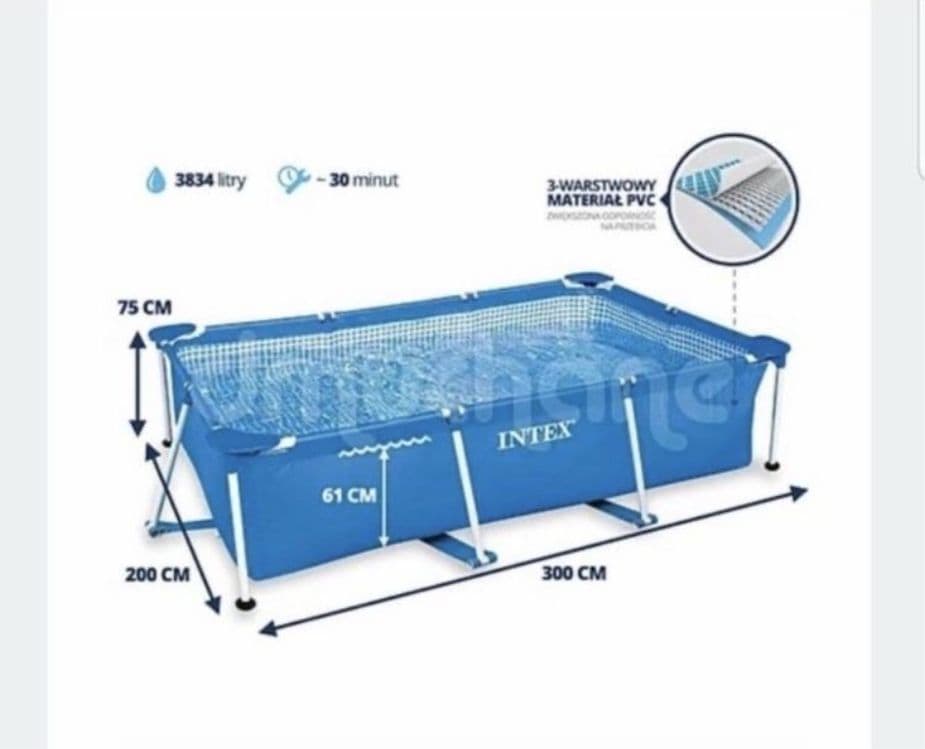 Basseyn intex Каркасный бассейн 300x200x75 sm