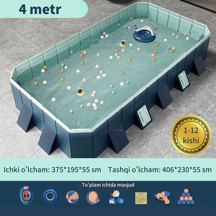 Bolalar va kattalar uchun yig'ma basseyn. 1,6 - 4 metr, 1-12 kishi — 6