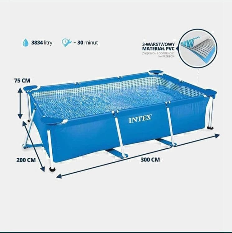 INTEX каркасный бассейн 300×200×75 stoyka basseyn стойка бассейн — 2