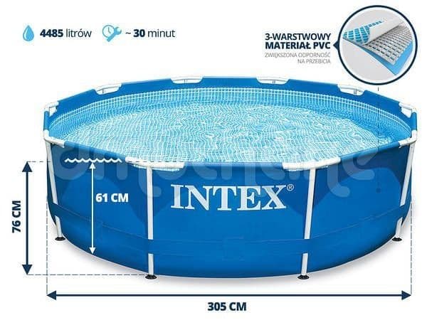 Каркасный бассейн 305×76 INTEX стойка бассейн stoyka basseyn baseyin — 1