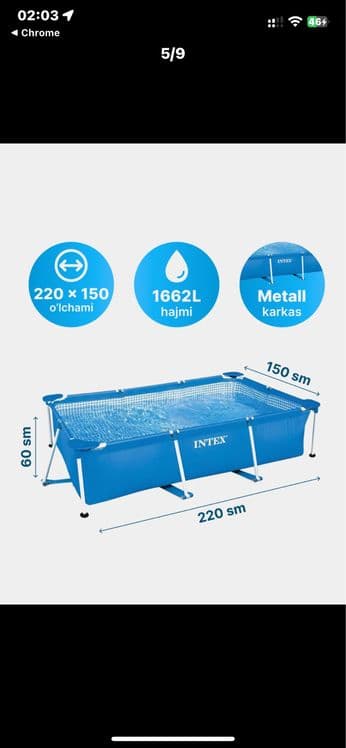 INTEX Basseyn arginali optim narhda — 2