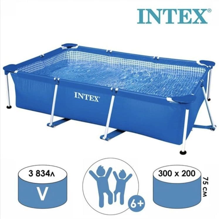 Каркасный бассейн Intex 300х200х75см — 6