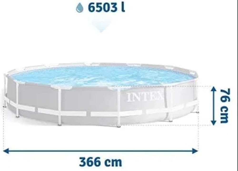 Basen intex 366 cm 76 cm 6503 L — 2