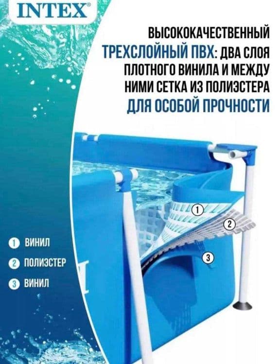 Karkasli hovuzlar, Intex metal ramkali basseynlar, +SOVG'A — 15