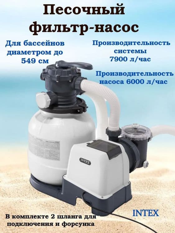 Песочный Фильтр-насос INTEX 26646 Pesochniy Fiktr-nasos Filter — 3