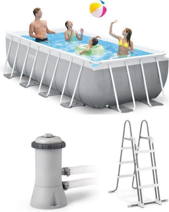 Intex бассейн 4х2х1 метр каркасний — 3