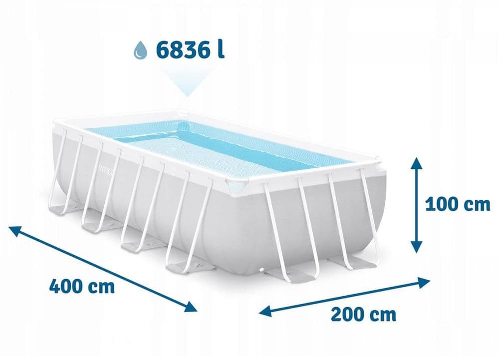 Каркасный бассейн INTEX 400x200x100 Karkasniy basseyn Stoyka basseyn — 1