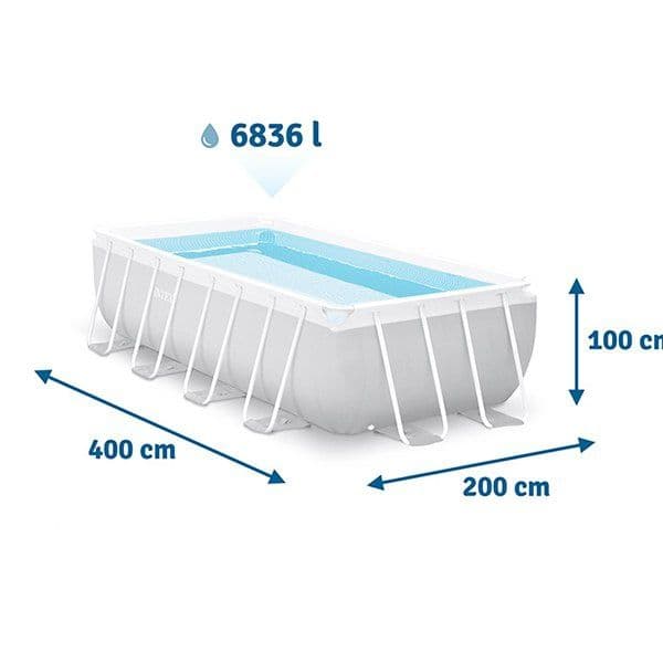 Intex 400x200x100 каркасный бассейн комплект — 4