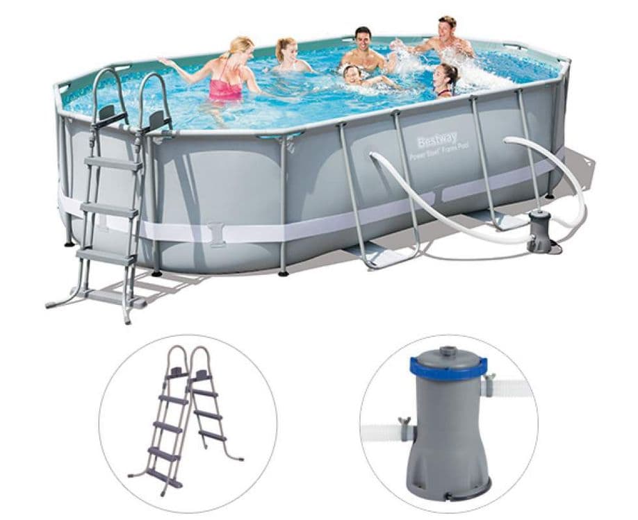 Каркасный бассейн INTEX BESTWAY 488×305×107 стойка бассейн basseyn — 3