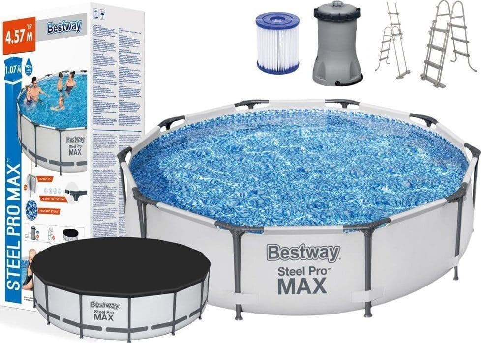 Каркасный бассейн INTEX BESTWAY 457×107 стойка бассейн stoyka basseyn — 1