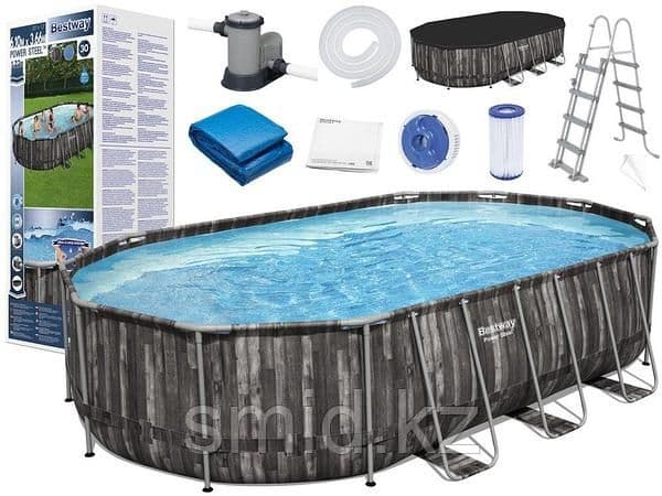 Каркасный бассейн INTEX BESTWAY 610×366×122 стойка бассейн basseyn — 1