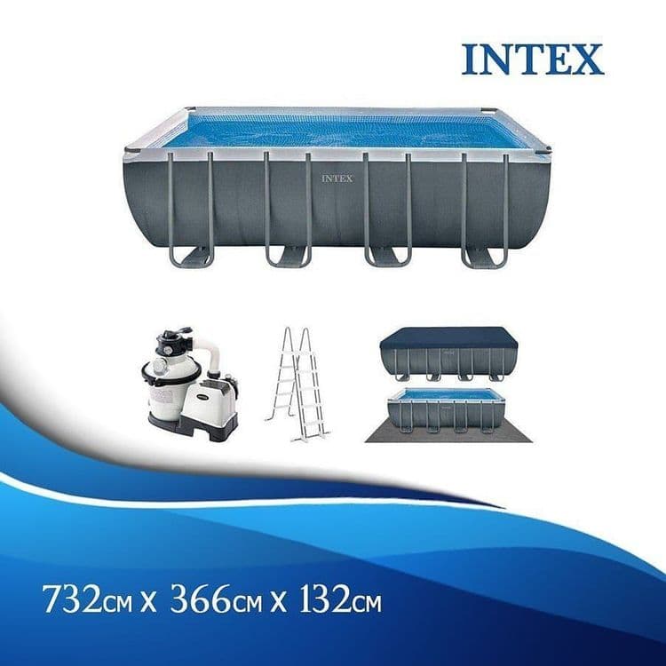 Каркасный бассейн 732×366×132 INTEX стойка бассейн BESTWAY basseyn — 3