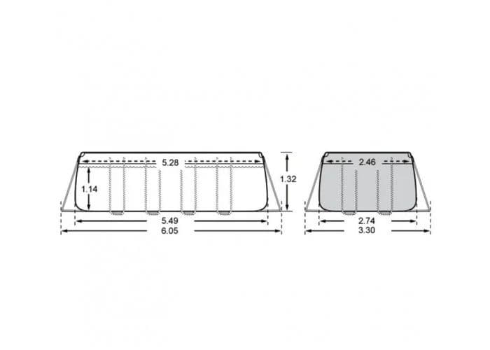 26356 Каркасный бассейн Ultra XTR Frame 549х274х132см, 17203л — 2