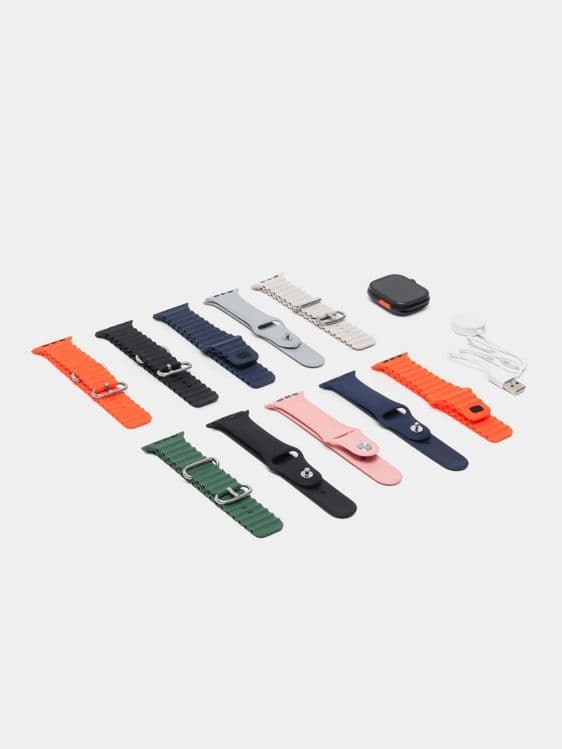 Смарт часы Aqqli Soat, Smart watch KW009 Ultra 2, 10 ta tasmali. — 5