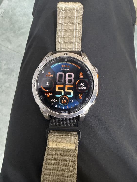 Garmin Fenix 8 47mm Titanium Orange Band срочно — 1