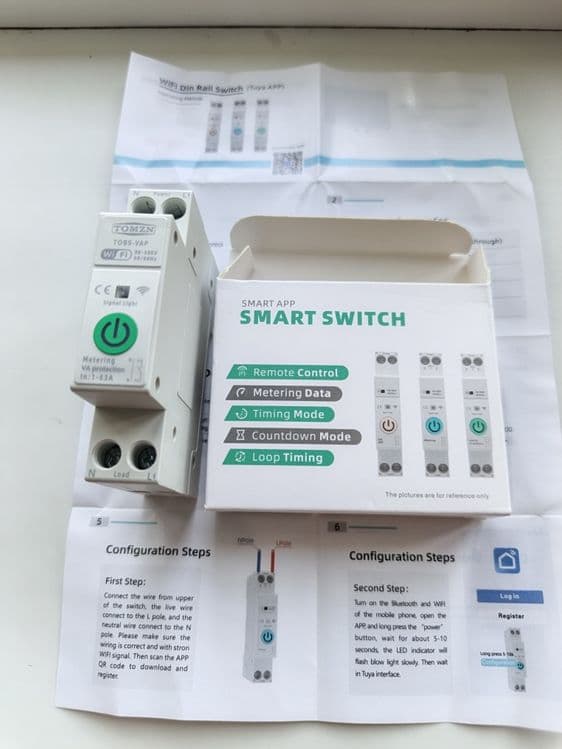 Wi-Fi авто/вык.63A .Tuya Smart Защита от скачков напряжения
