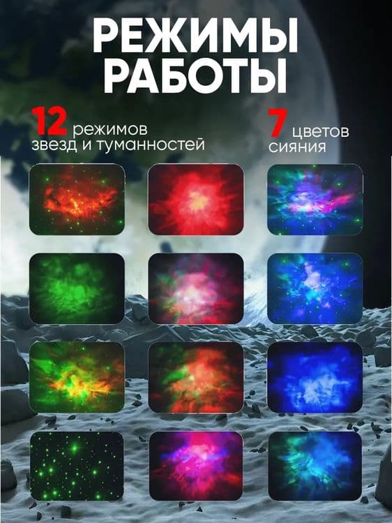 Ночник звездное небо проектор-космонавт детский — 4