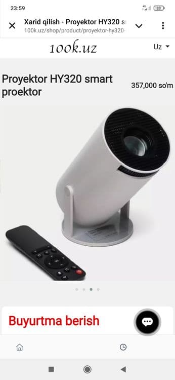 Proyektor HY320 smart proektor — 2