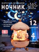 Проектор звездное небо, ночник, светодиодный, вращающийся карусель