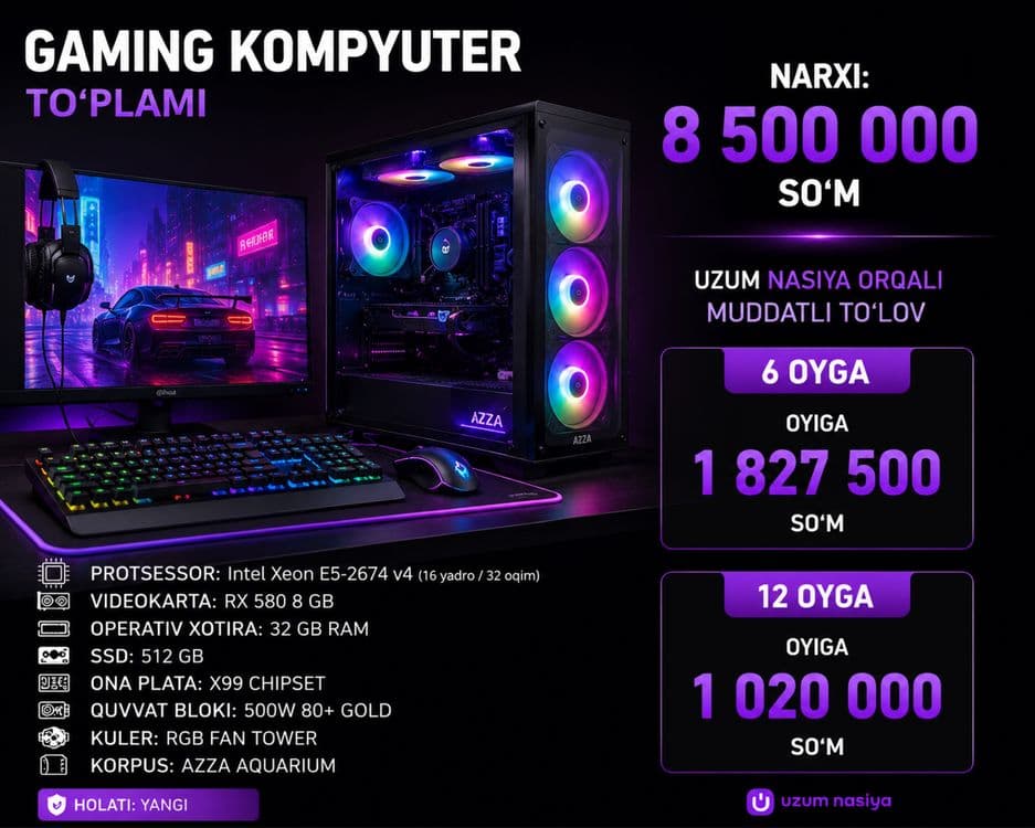 Muddatli tolovga Gaming Kompyuter — 1