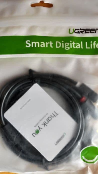 Фирменный кабель UGREEN 3.5мм (мама) на 2 RCA (папа) — 1