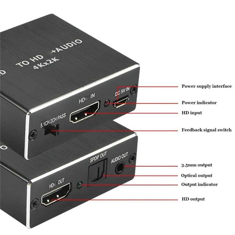 HDMI - HDMI аудио конвертер + SPDIF 5.1ch/2.0ch — 4