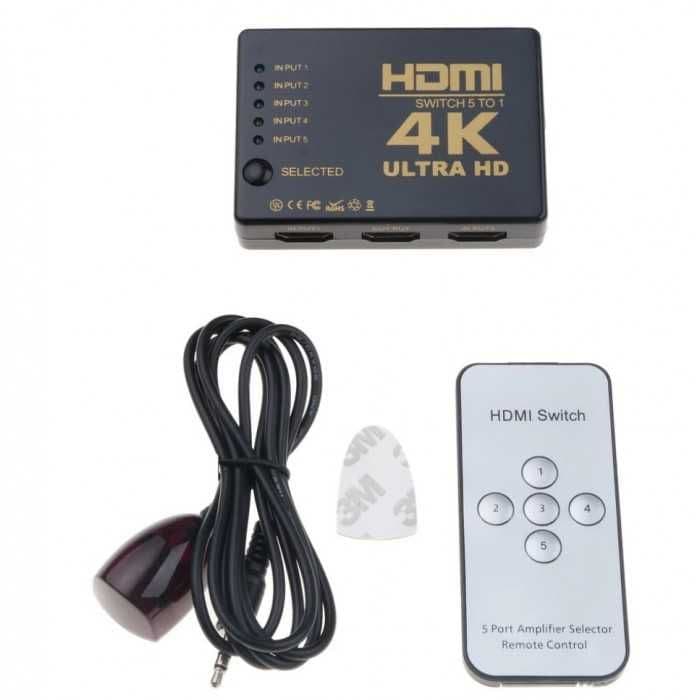 HDMI 5 to 1 Splitter + пульт — 2
