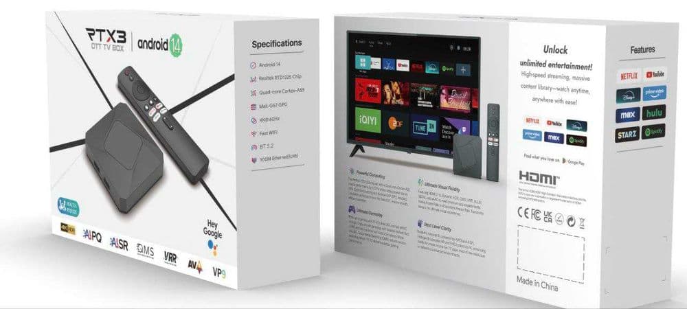 Android 14 приставка 2/16 RT-X3 Elebao  Прошивка+бесплатные каналы — 1