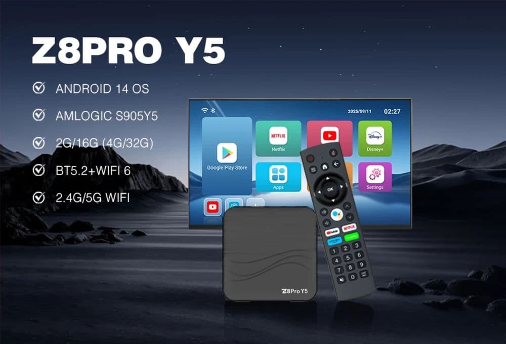 ТВ-приставка 2026 года на чипе Amlogic Y5 Z8pro Y5 4/32 — 5