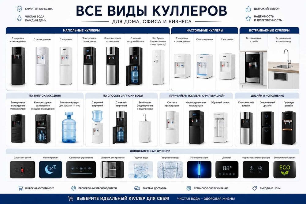 Куллеры больших ассортиментов разных фирм оптом с гарантией + доставка — 4