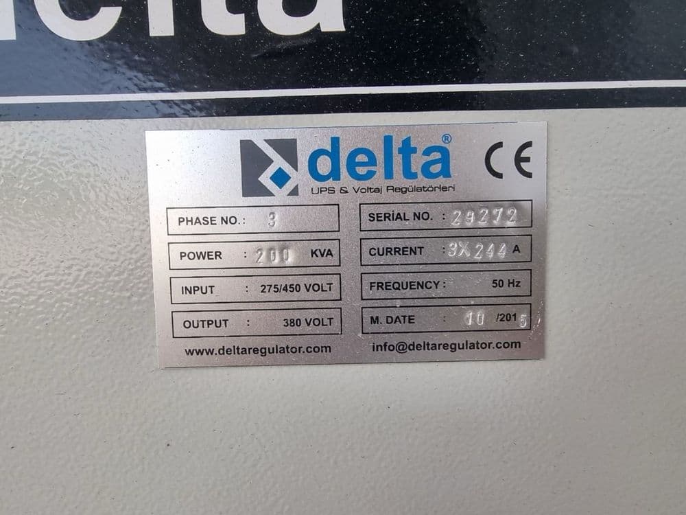 Delta Стабилизатор и UPS 200kW новый срочно продается — 5