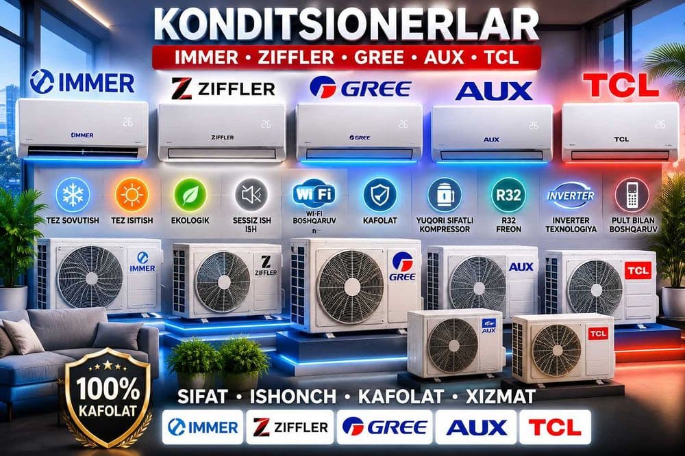 Konditsionerlar optom naqd savdo va muddatli to'lovga (Uzum ishonch) — 2