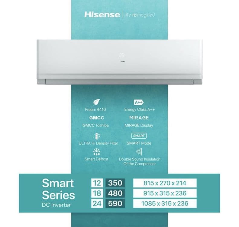 Hisense On Off  Smart DC Inverter все модели есть — 2