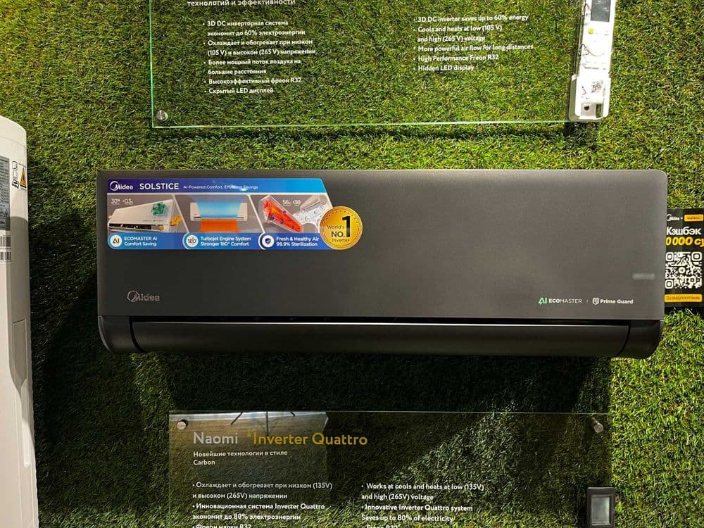 Инверторный кондиционер Midea NAOMI PRO 09 экономия до 30%,