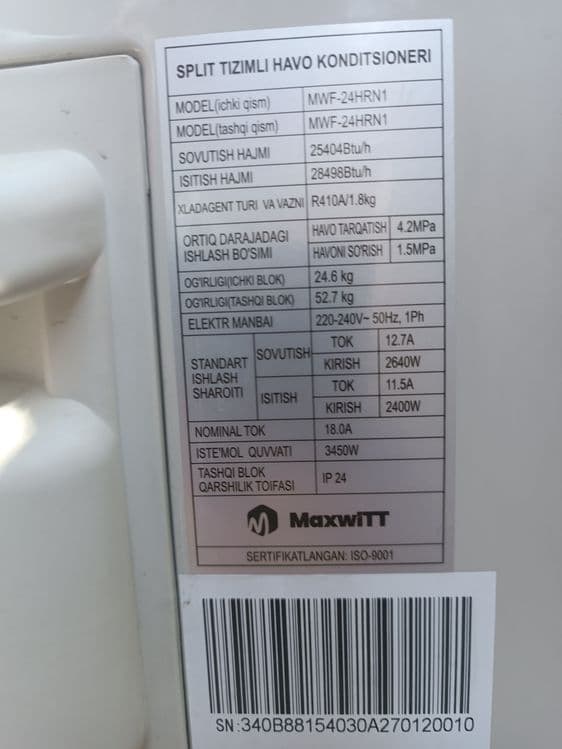 Maxwitt 24 Kondisioner — 2