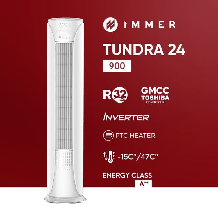 Колонный Кондиционер Immer Tundra2 24 DC Inverter ТЭН 135-265V Акция!! — 1