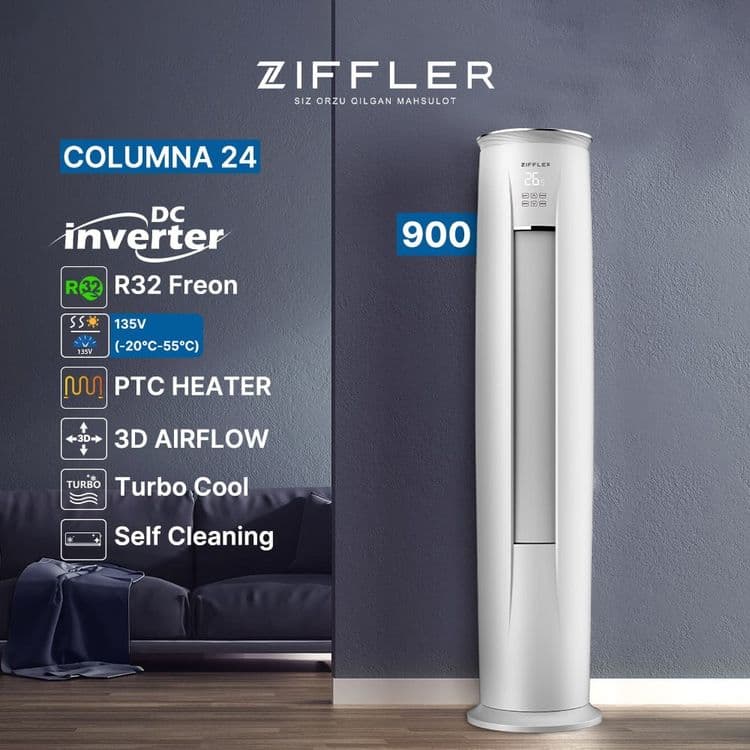 ZIFFLER 24 COLUMNA DC Inverter Колонный кондиционер kandisaner konder — 1