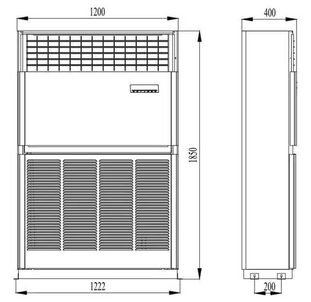 Кондиционер напольный колонного типа GREE 100 INVERTER Optom va donaga — 3
