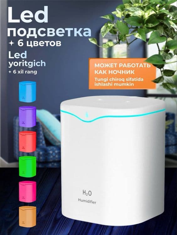 Увлажнитель воздуха, аромадиффузор, ночник — 3