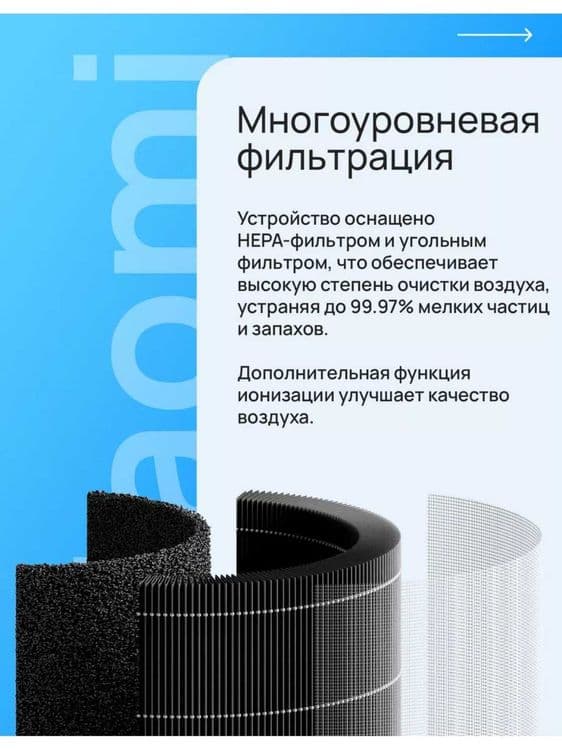 Очиститель воздуха, Xiaomi Smart Air Purifier 4 Lite — 3