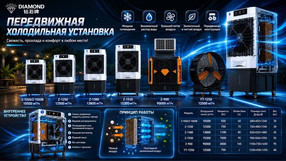 Вадиной охладитель увлажнитель очиститель ventilyator suvli — 1